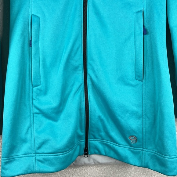 Mountain Hardwear Women's Turquoise Long Sleeve Fleece Hoodie Jacket Size M - Picture 3 of 10
